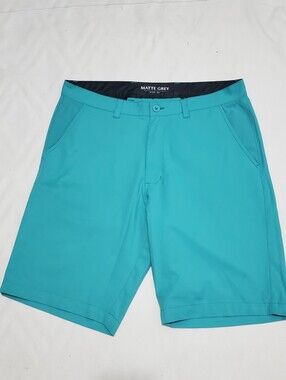 Matte Grey House Of Grey Performance Golf Shorts Teal Green 34 Waist